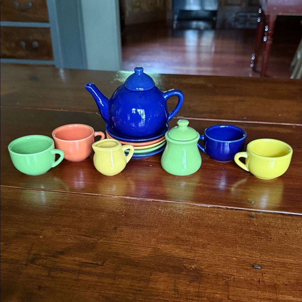 Colorful Children’s Mini Ceramic Tea Set